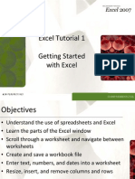 Excel Tutorial 1 Getting Started With Excel