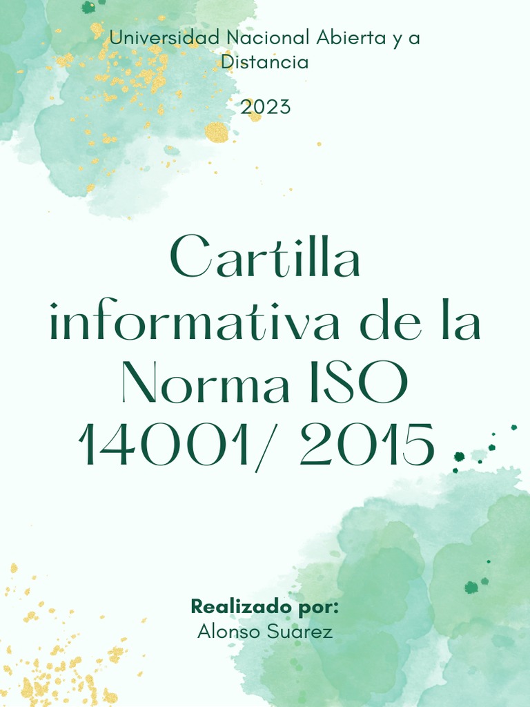 Cartilla Informativa ISO 14001:2023 | PDF | Entorno natural | Business