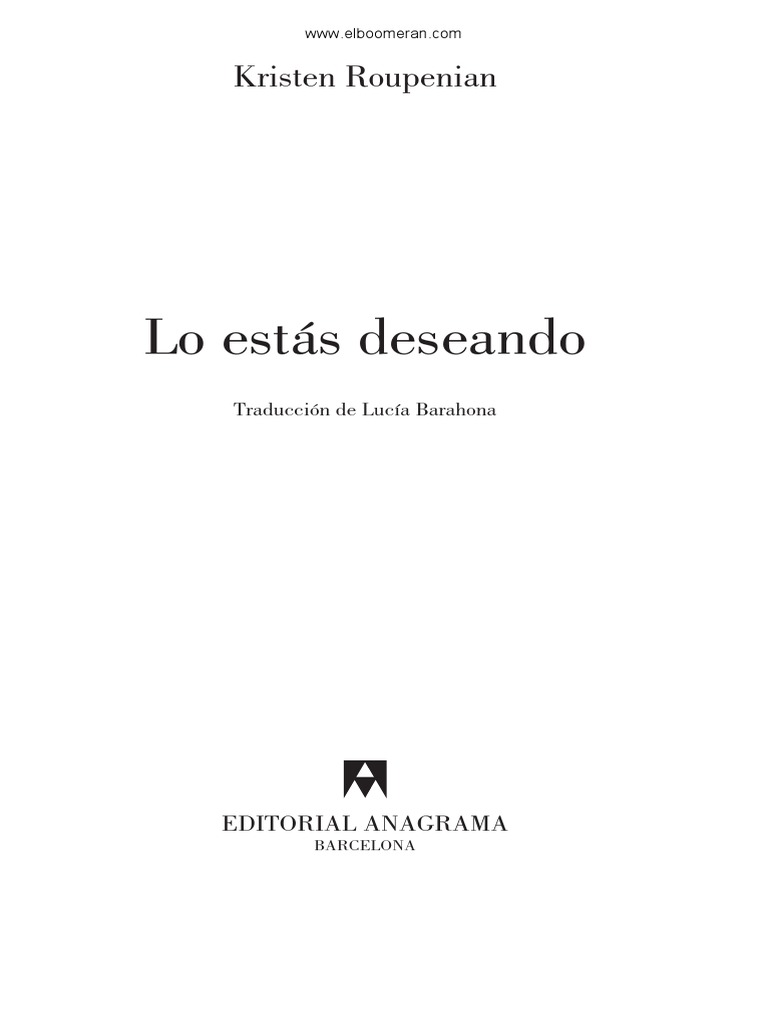 Lo Ests Deseando Primeras Pginas | PDF