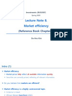 Lecture Note 8 - Market Efficiency