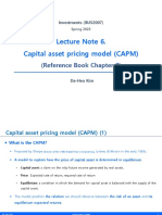 LectureNote6 CAPM toJaeHyeok