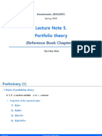 LectureNote5 Portfolio Theory