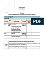 Individual Learning Monitoring Plan Sample