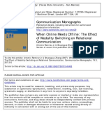 When Online Meets Offline The Effect of Modality Switching On Relational Communication