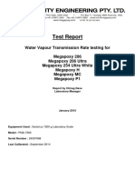 Water Vapour Transmission Rate Test Report ASTM E96