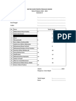 Daftar Hadir PH Kelas 5