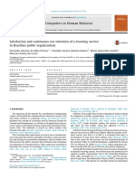 A - Satisfaction and Continuous Use Intention of E-Learning Service in Brazilian Public Organizations