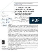 A Critical Review of Research On Customer Experience Management