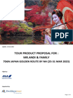 Proposal Japan Golden Route by NH