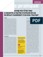 Expertise Judiciaire Le Maitre Doeuvre Peut Etre Tenu A Garantir Le Maitre Douvrage en Cas de Defaut Dagrement Dun Sous Traitant