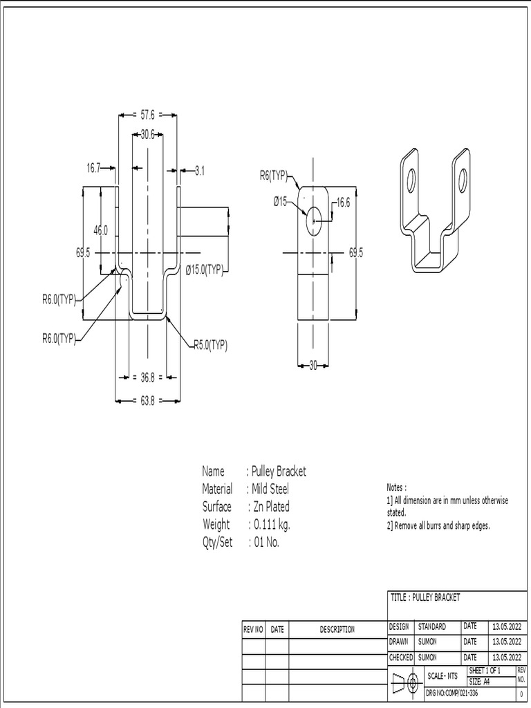 Pulley BracketModel PDF
