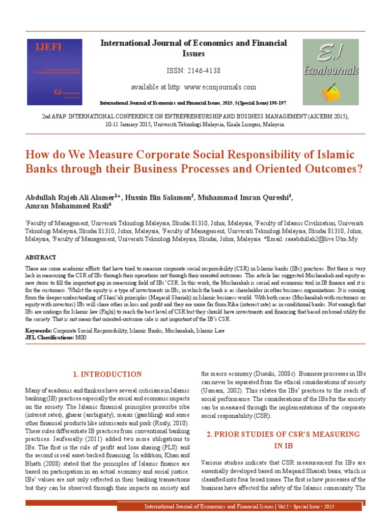 6 Fa 4 | PDF | Corporate Social Responsibility | Islamic Banking And ...