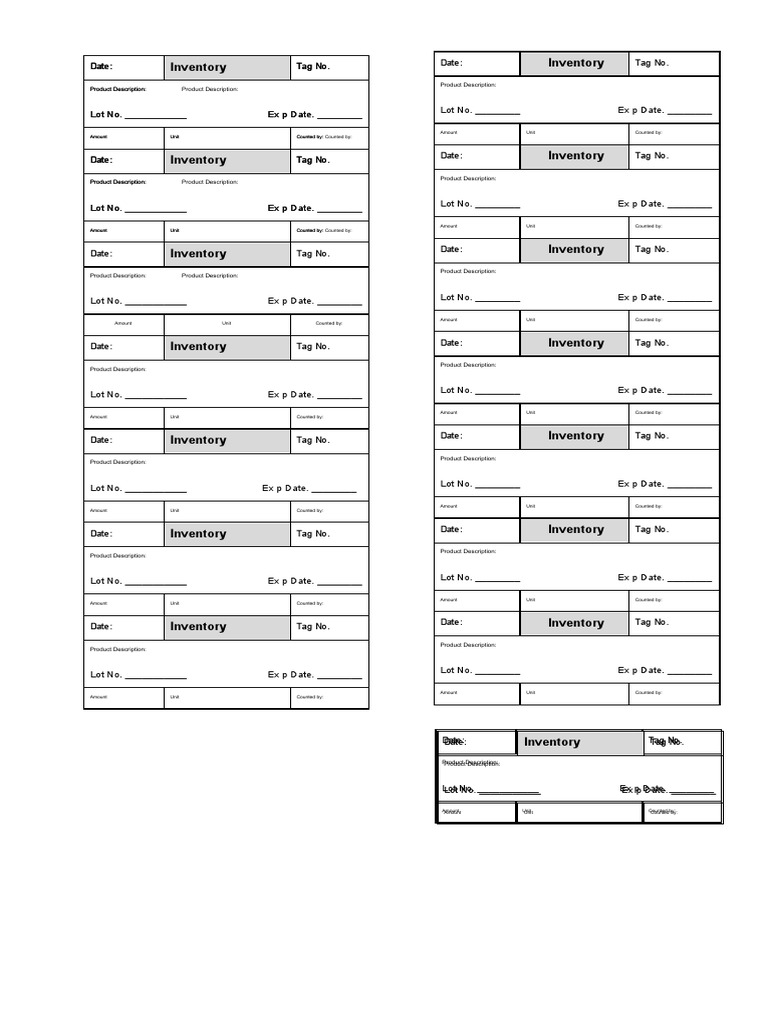 Inventory Tag Orig | PDF
