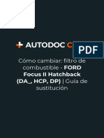 Cómo Cambiar - Filtro de Combustible - FORD Focus II Hatchback (DA - , HCP, DP) - Guía de Sustitución