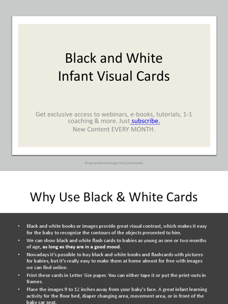 Black and White Cards For Babies - by Karen Pacia | PDF