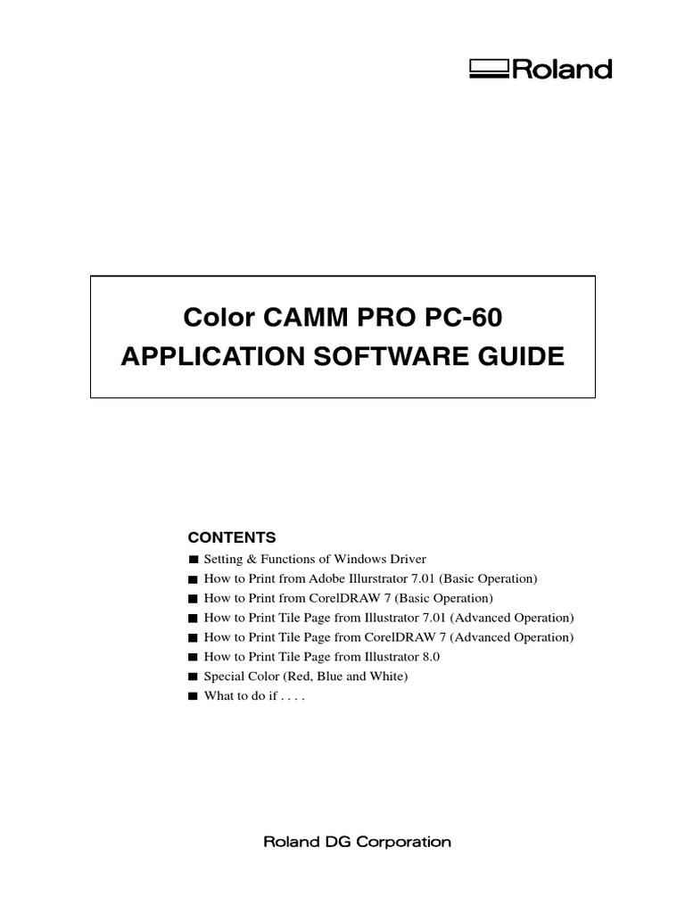 PC60 Application Software Guide | PDF | Magenta | Cyan