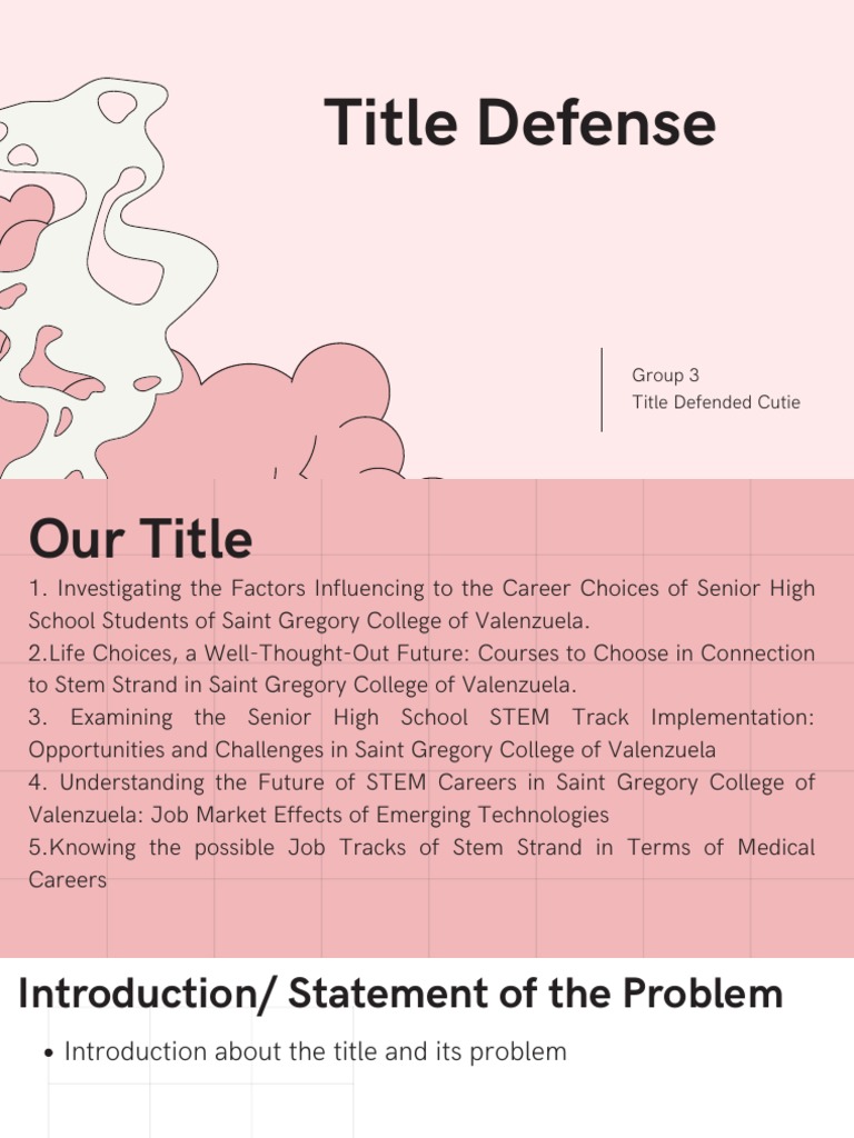 Title Defense Outline | PDF