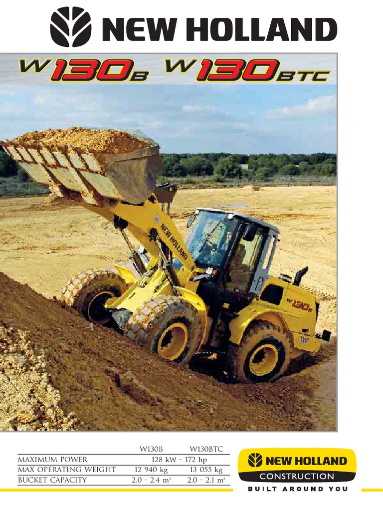 New Holland W130B Specifications Overview | PDF | Engines | Horsepower