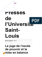 Droit Et Intérêt - Vol. 3 - Le Juge de L'excès de Pouvoir Et La Mise en Balance Des Intérêts en Présence - Presses de L'université Saint-Louis