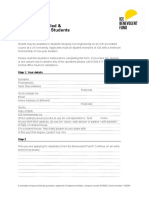 Student Grant Application Form