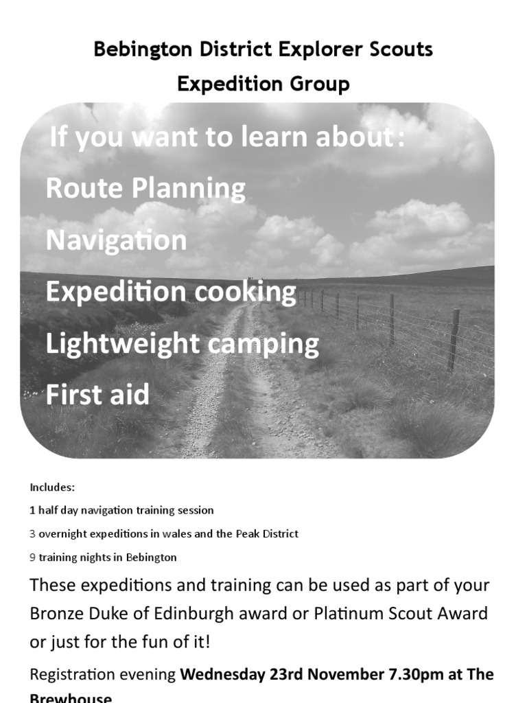 Bebington Explorer Scouts Expedition Program | PDF | Home & Garden ...