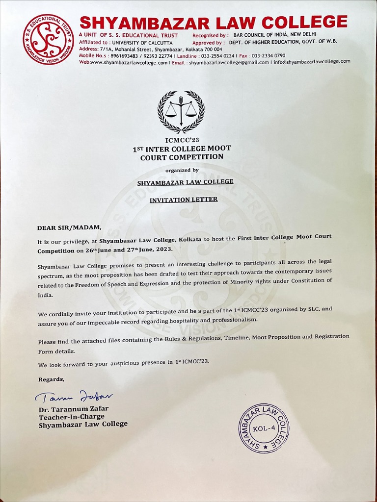SLC - Icmcc'23 Invitation | PDF