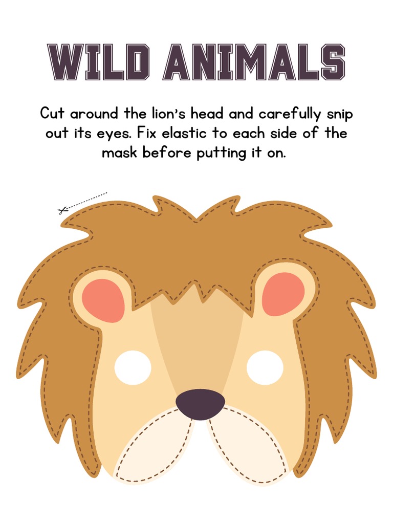 Wild Animals Face Mask PDF