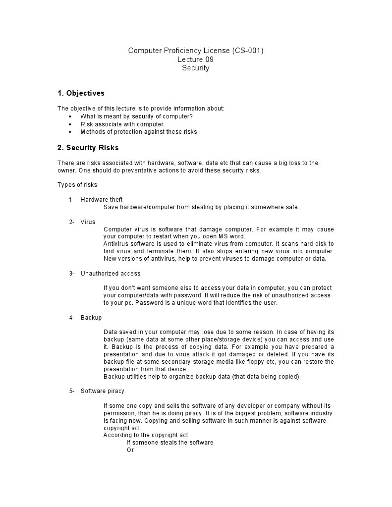 Lecture No 9 | PDF