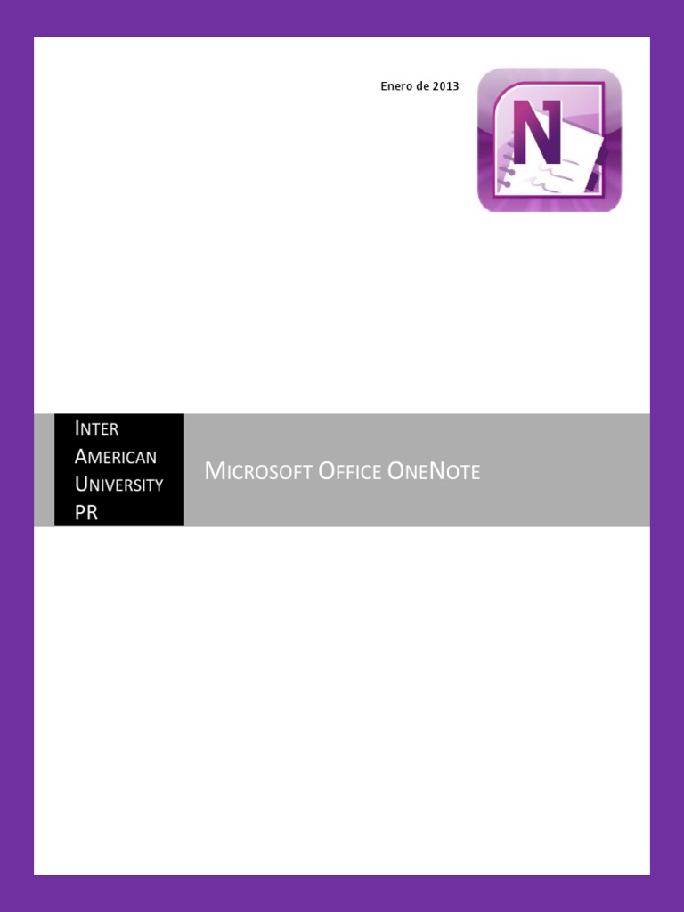 Guía Onenote General | PDF | Microsoft Office | Software del sistema