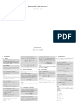 Cheatsheet Probability and Statistics