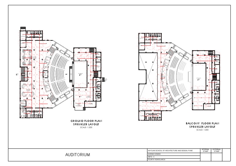 Auditorium Final-Sprinkler Layout | PDF | Buildings And Structures