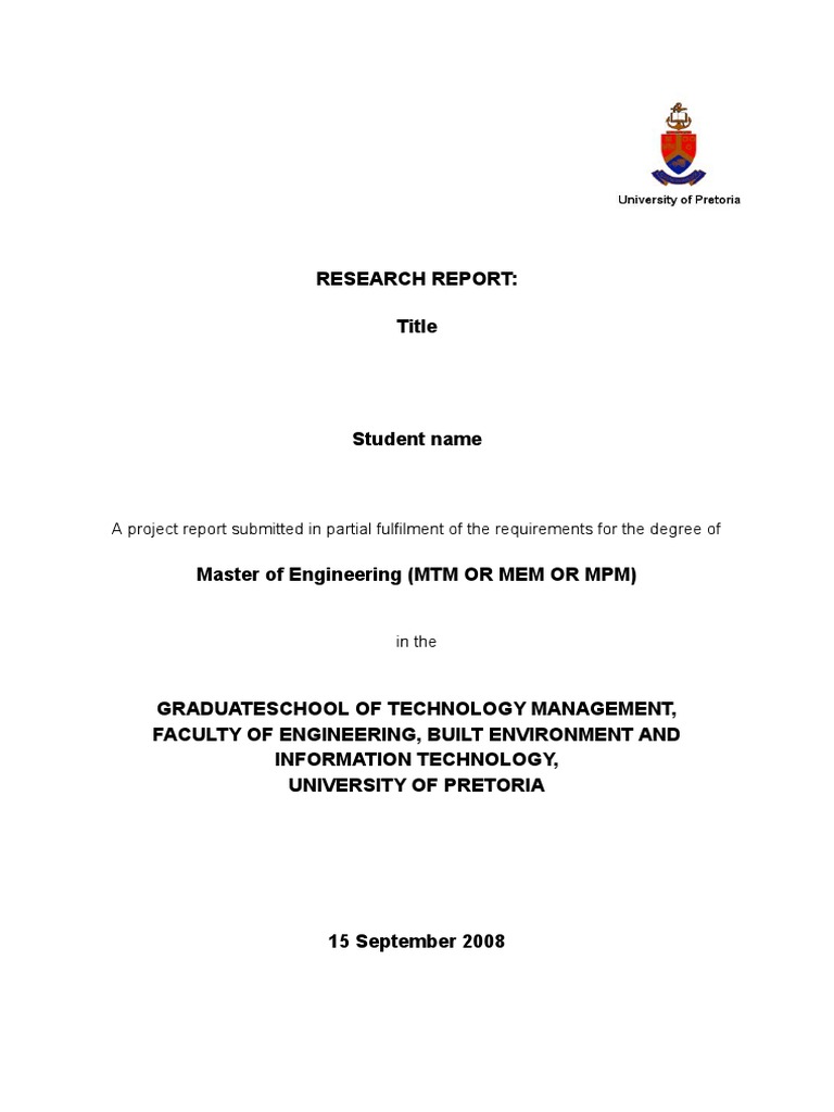 Research Report Template - 1 | PDF | Paragraph | Page Layout