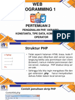 WEB Programming 1: Pertemuan 2