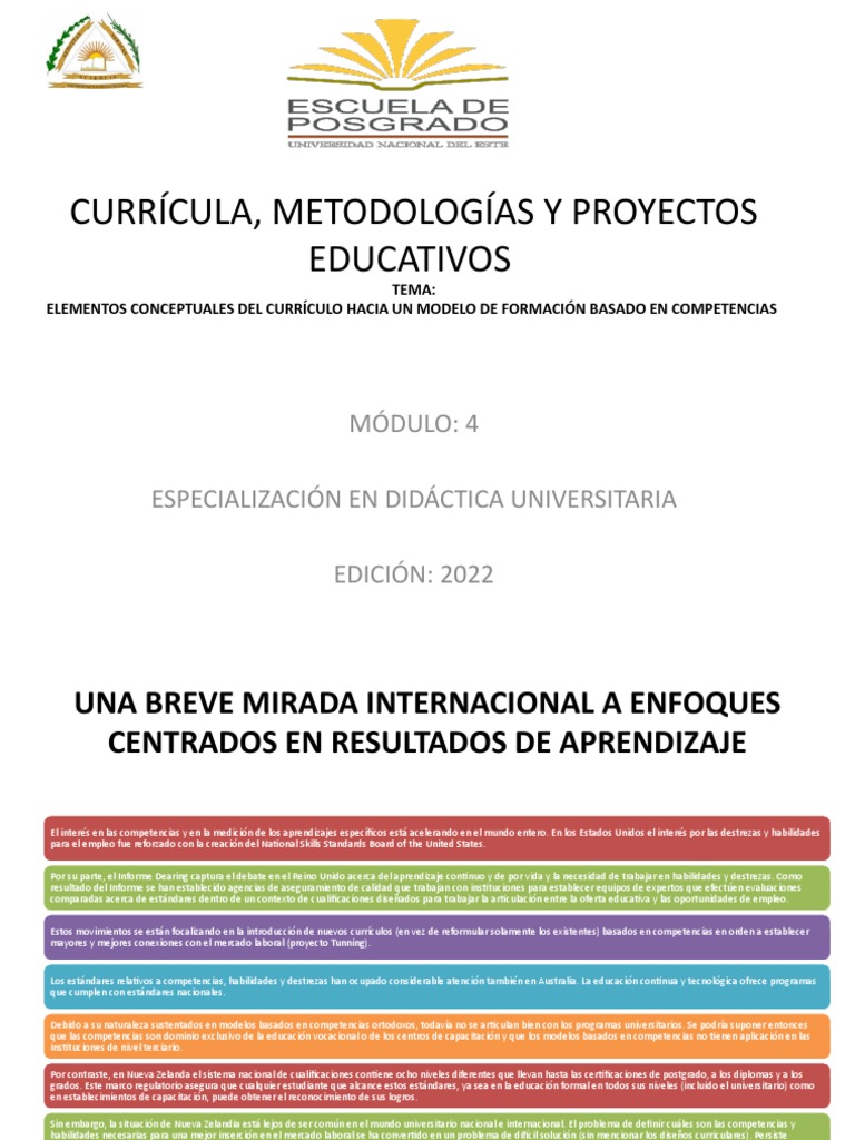 Tema 2 Elementos Conceptuales Del Currículo Hacia Un Modelo de ...
