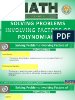 Solving Problems Involving Factoring Polynomials