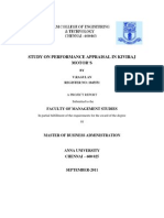 Study On Performance Appraisal in Kiviraj Motor'S: Faculty of Management Studies