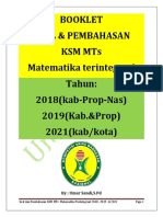 Booklet Soal - Bahas KSM Mts 2018 - 2021