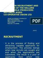 A Study On Recruitment and Selection at The Nellore District Milk Producers Mutually Aided Co-Operative Union LTD