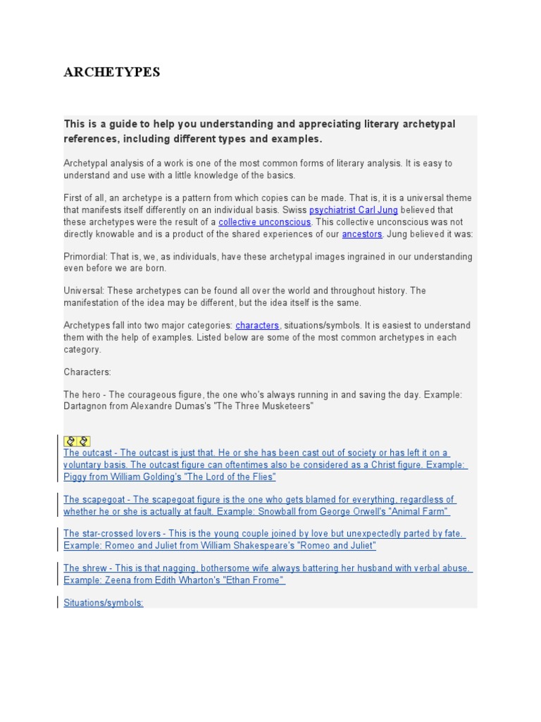Archetypes | PDF | Archetype