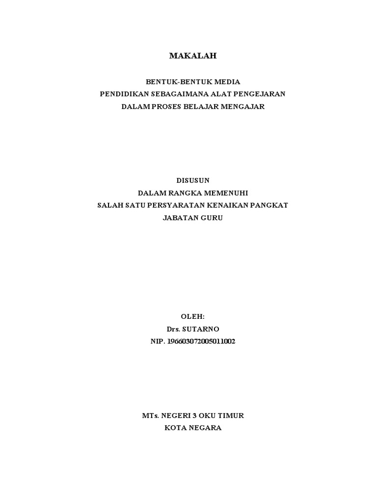 Bentuk Media Pendidikan dalam Pengajaran | PDF