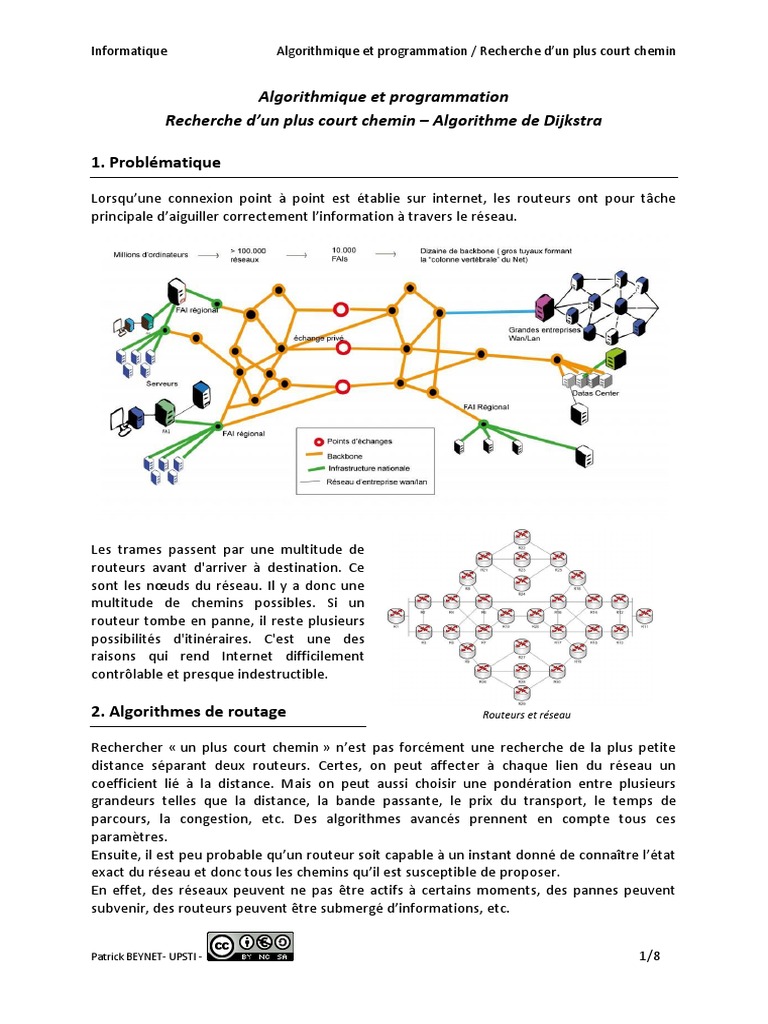 Algorithme de Dijkstra et routage | PDF | Informatique | Ingénierie ...