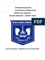 Laporan Kegiatan Ekskul Jurnalistik SMPN 254 Jakarta Januari-Maret 2023