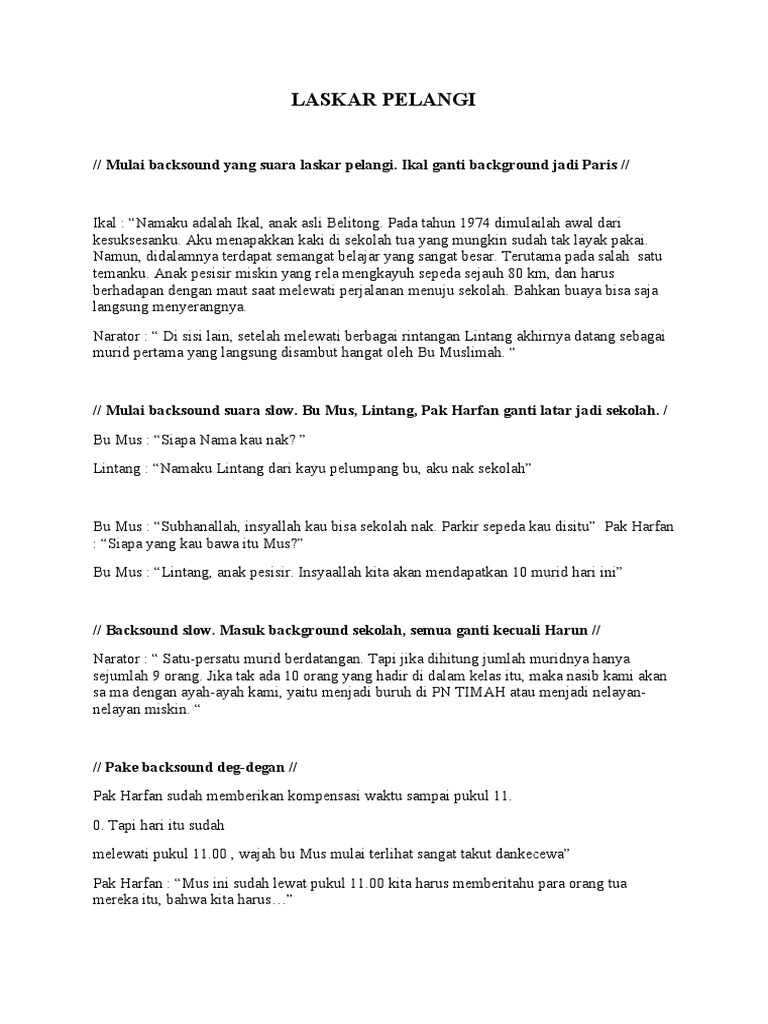 NASKAH LASKAR PELANGI PDF
