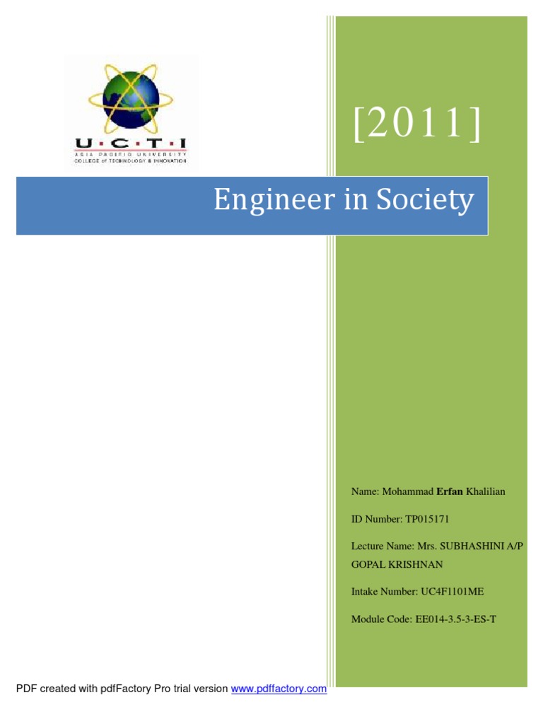 Engineer Society Assignment  Engineer  Cost–Benefit Analysis