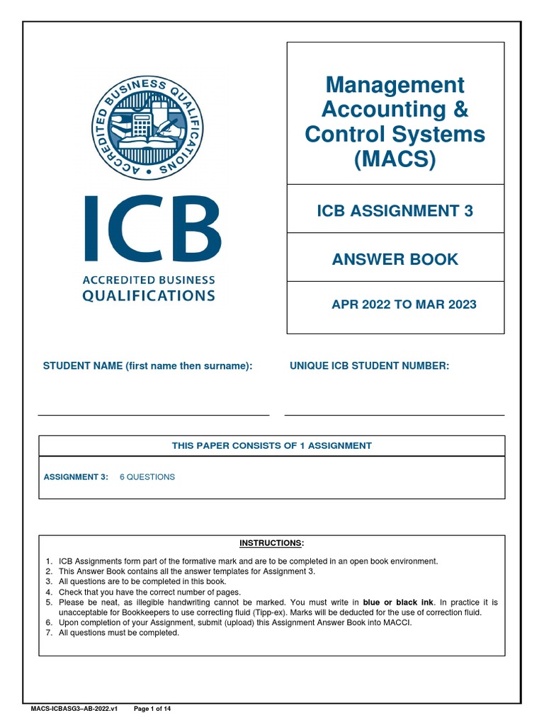 MACS - Assignment 3 - Answer Book | Download Free PDF | Book Value ...