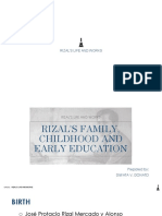 Lesson 3 - Rizals Family, Childhood and Early Education