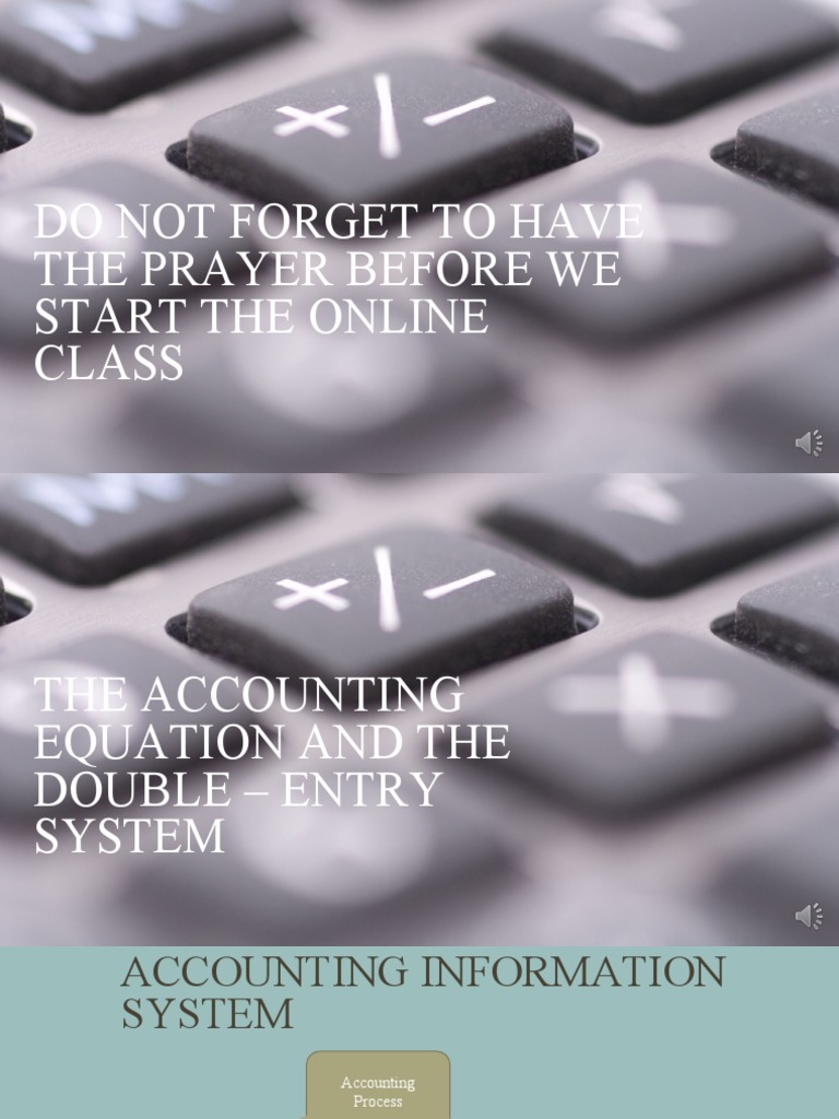 Accounting Equation And Double Entry System 1 Pdf Debits And