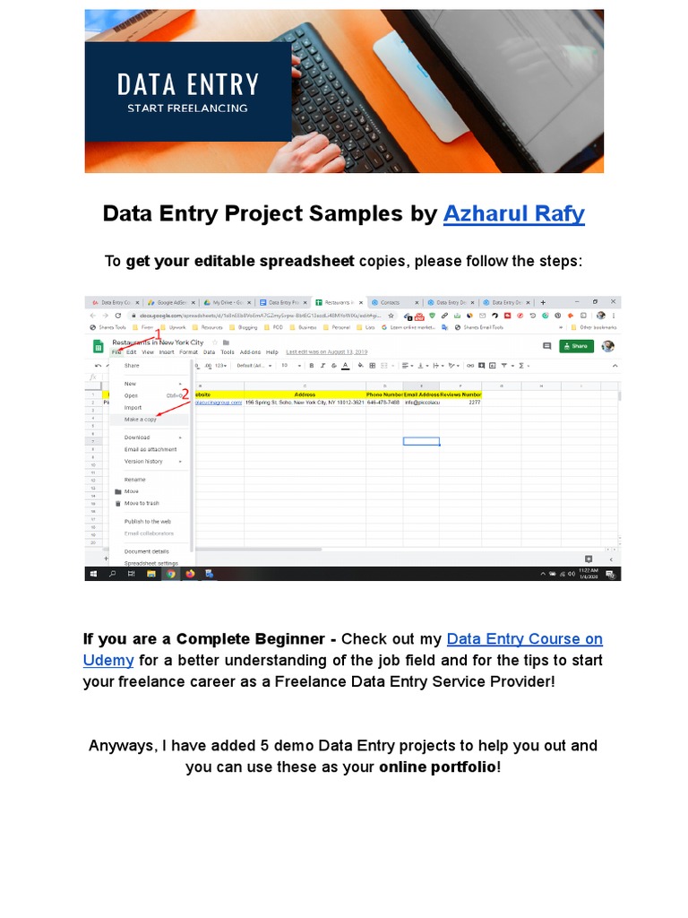 Free Numeric Data Entry Practice