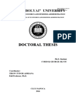 Teza de Doctorat - Cordos George-Silviu