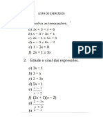 Lista de Exercícios Matemática 2